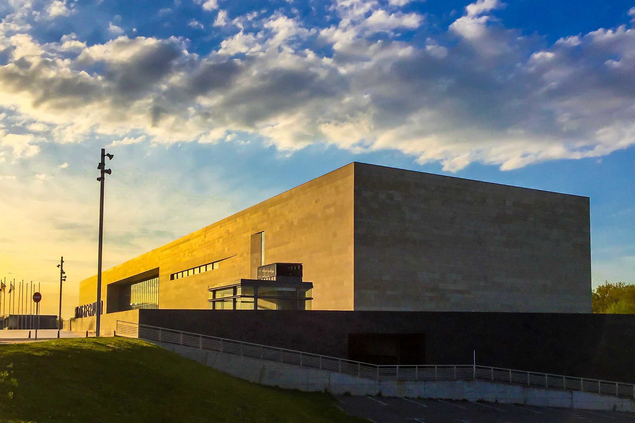 Caixa Forum Logroño, La Rioja Buillding Architecture Professional Photography Project. Building outdoor sunset